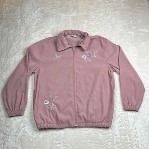 Essentials Dusty Rose Blazer With Flower Embroidery